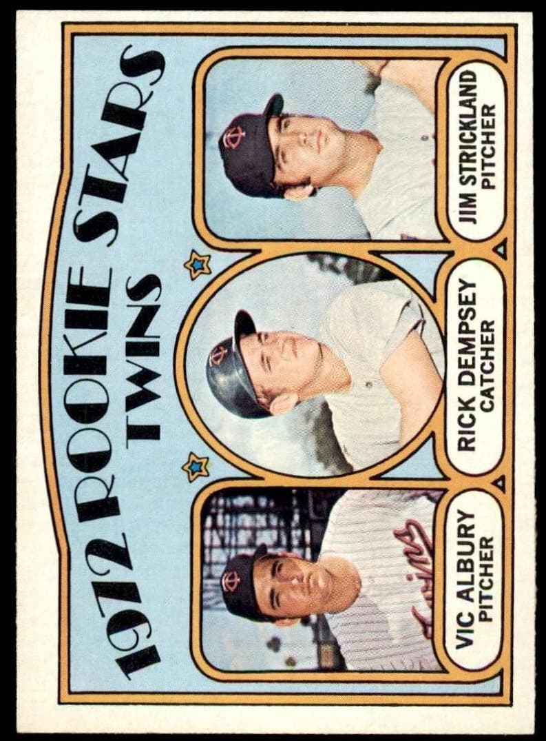 Twins 1972 Rookie Stars (Vic Albury / Rick Dempsey / Jim Strickland) #778