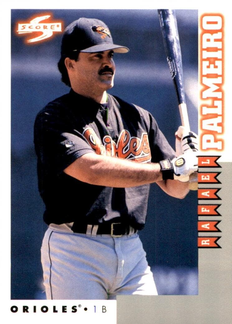 Rafael Palmeiro 1998 panini Score Rookie & Traded
