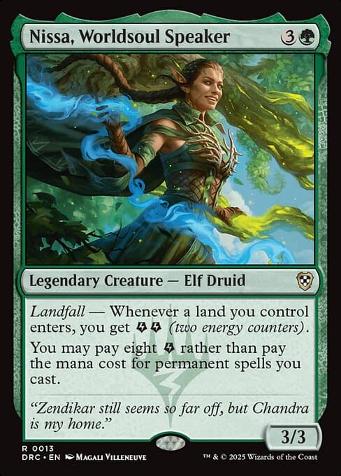 Nissa, Worldsoul Speaker 2025 Magic: The Gathering Aetherdrift Commander