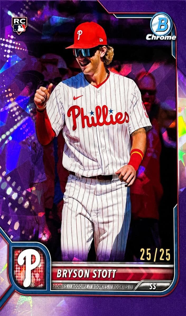 Bryson Stott 2022 topps Topps Chrome Black