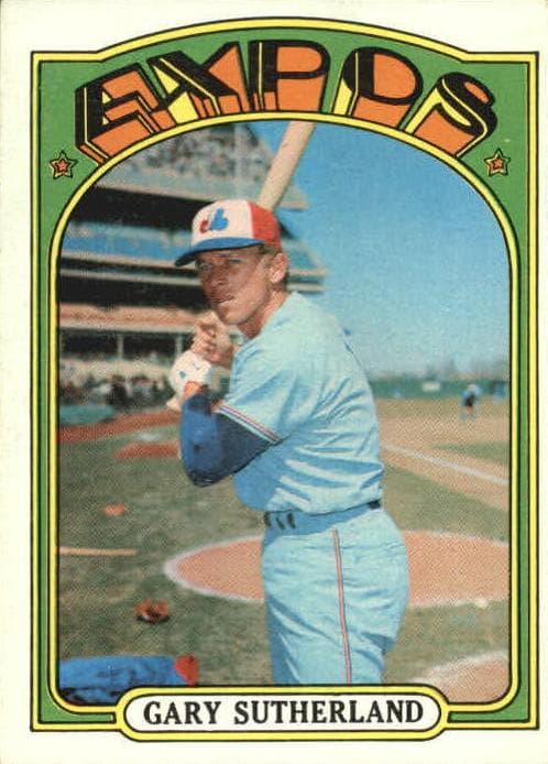 Gary Sutherland 1972 topps Topps