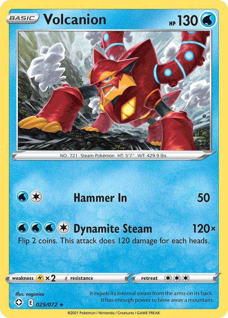 Volcanion 2021 Pokemon Shining Fates Reverse Holo