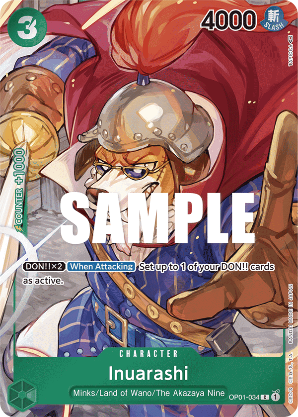 Inuarashi 2022 One Piece Japanese Romance Dawn