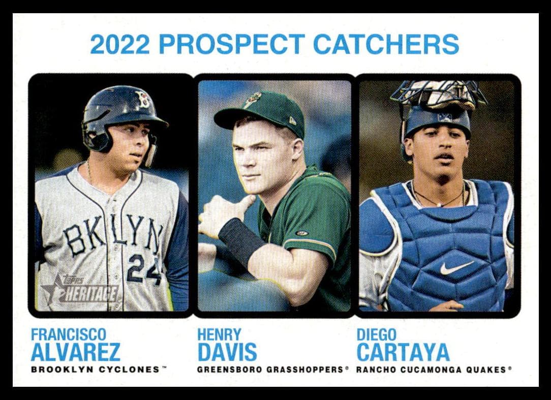 Henry Davis / Diego Cartaya / Francisco Alvarez 2022 topps Topps Heritage Minor League