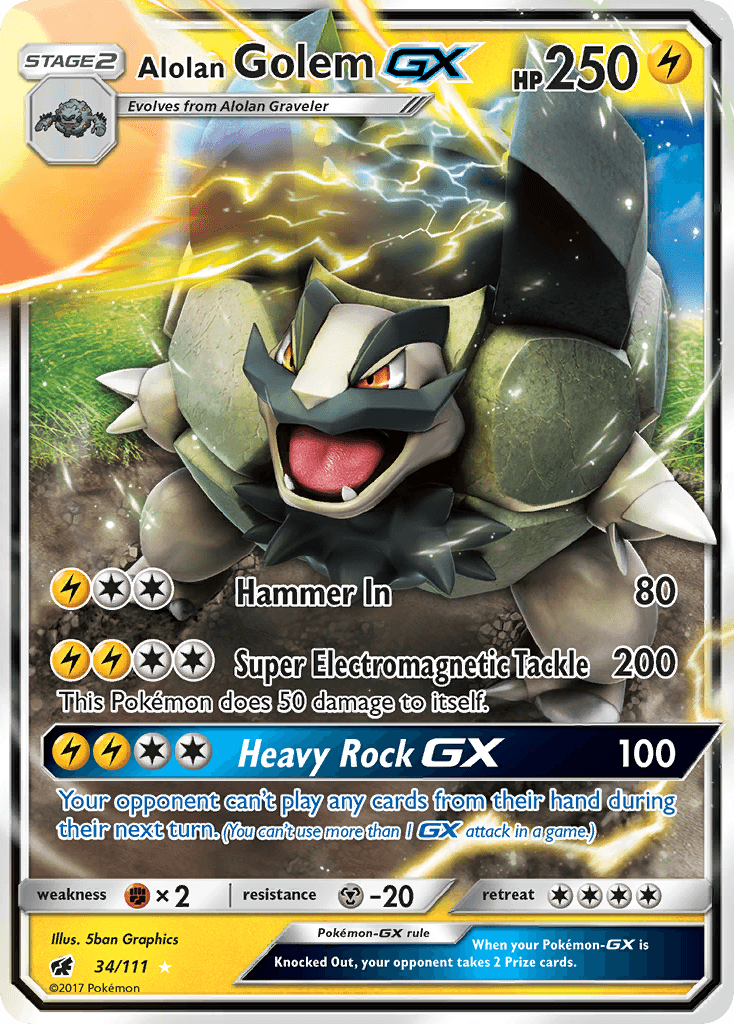 Alolan Golem GX #34