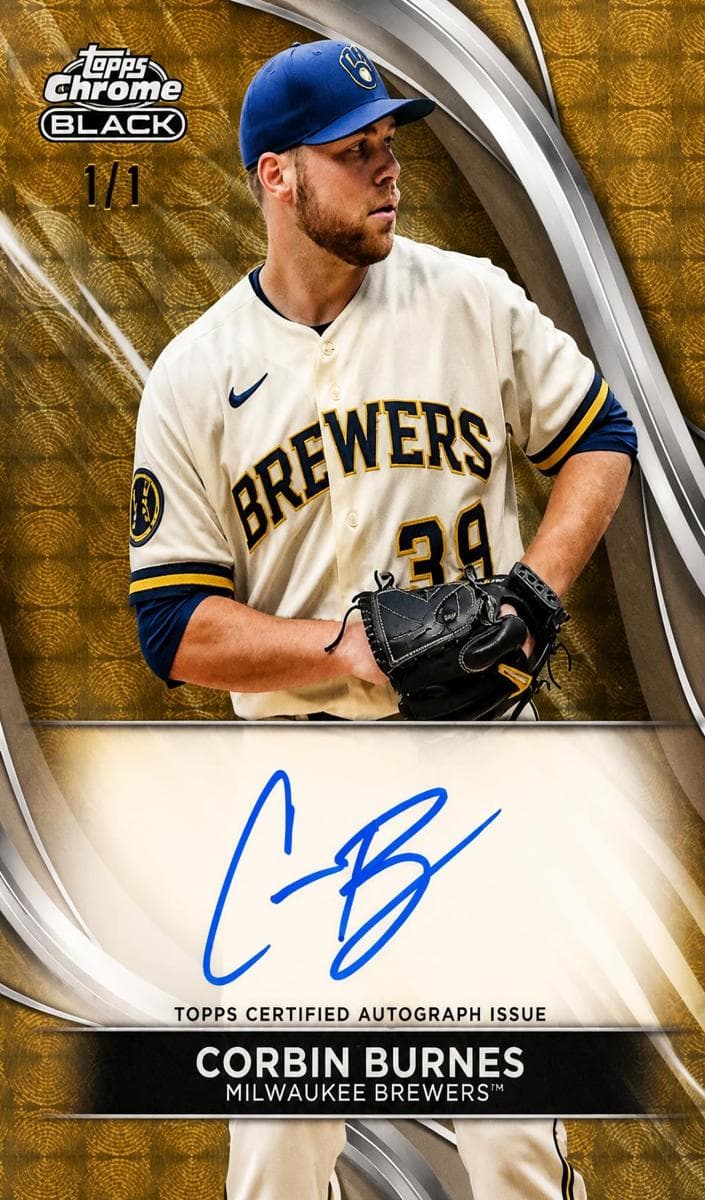 Corbin Burnes 2024 topps Topps Chrome Black