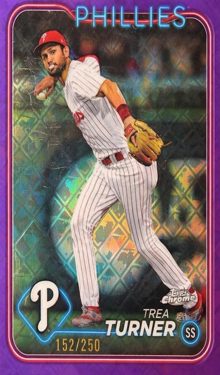 Trea Turner 2024 topps Topps Chrome Logofractor Edition