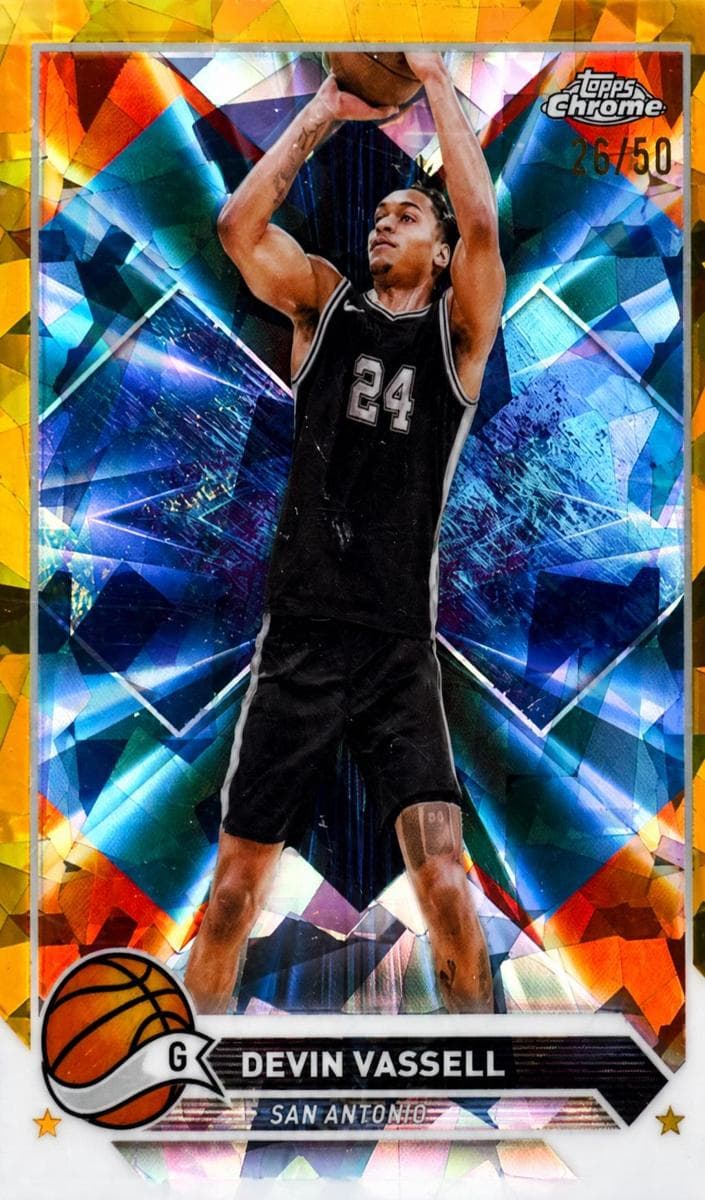 Devin Vassell 2023 topps Topps Chrome Sapphire Edition