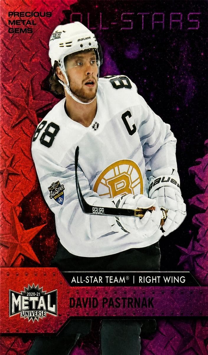 David Pastrnak 2020 fleer SkyBox Metal Universe