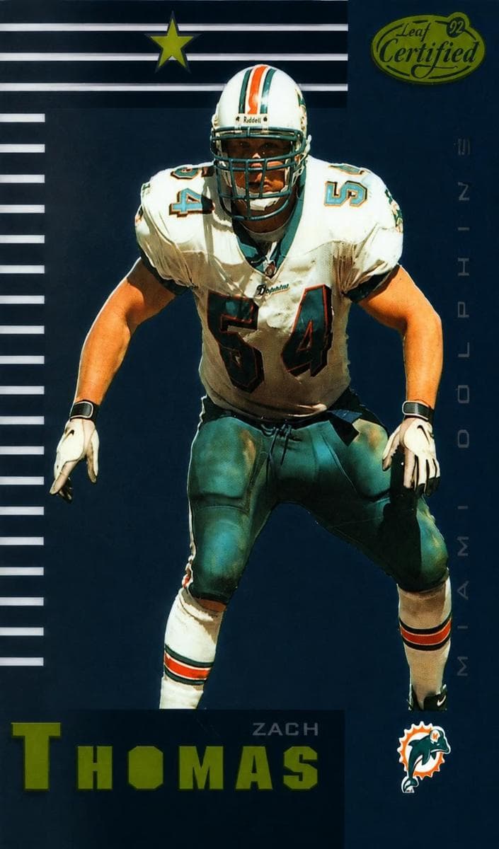 Zach Thomas 1999 leaf Leaf Certified