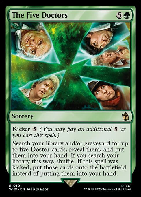 The Five Doctors 2023 Magic: The Gathering Doctor Who Foil