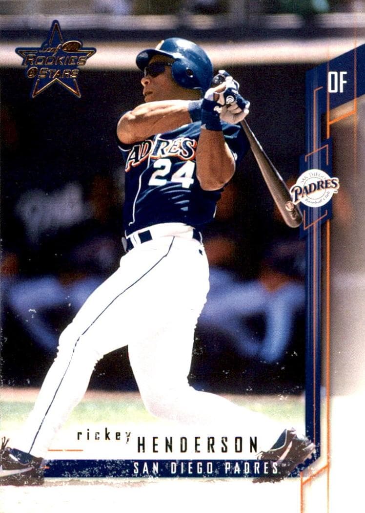 Rickey Henderson 2001 leaf Leaf Rookies & Stars