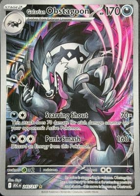 Galarian Obstagoon trading card