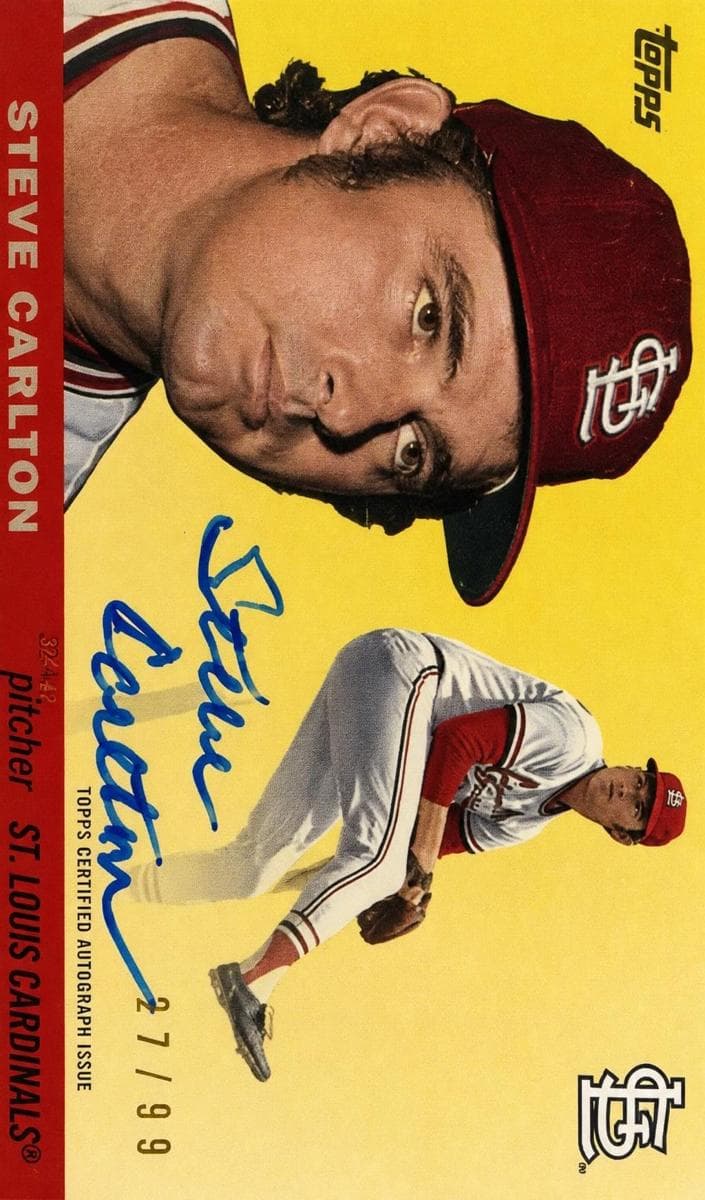 Steve Carlton 2022 topps Topps Clearly Authentic