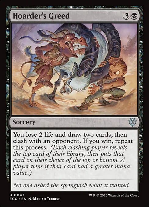Hoarder's Greed 2026 Magic: The Gathering Lorwyn Eclipsed Commander