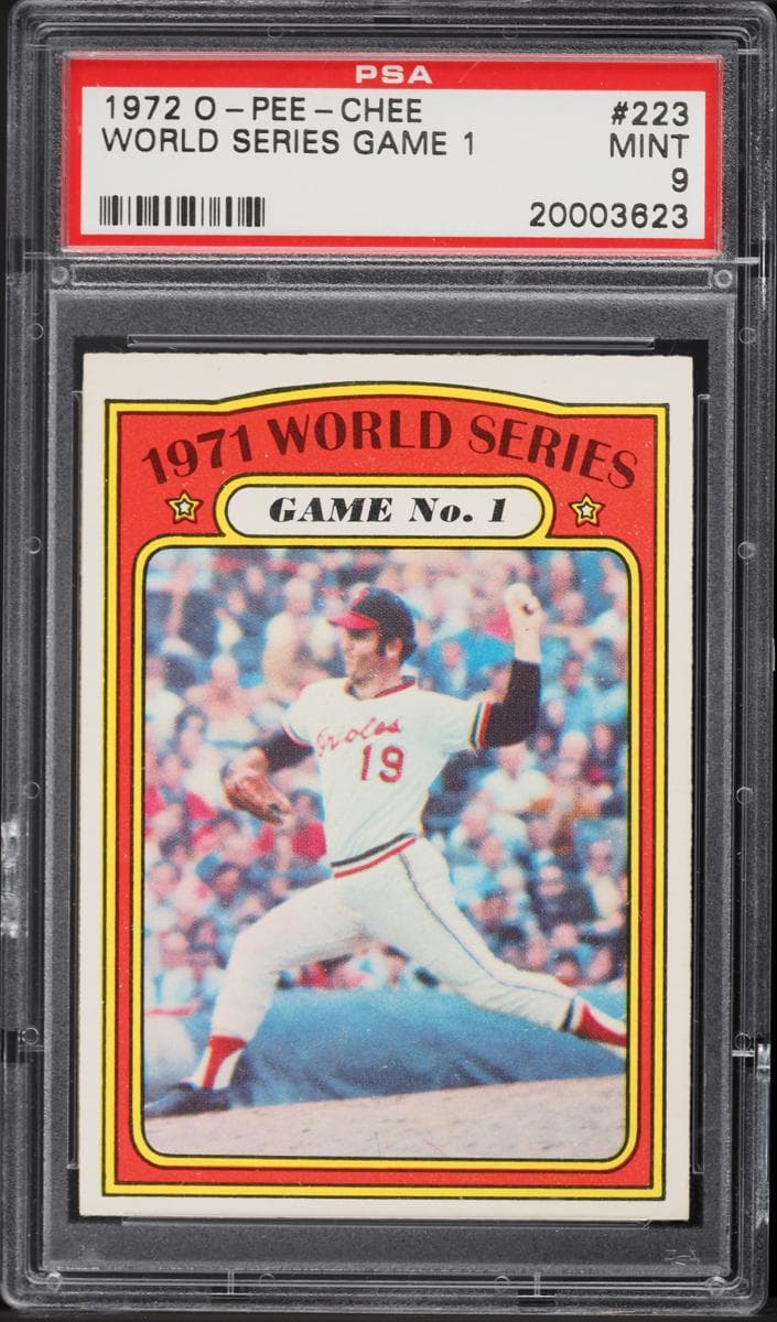 1971 World Series Game No. 1 1972 topps O-Pee-Chee