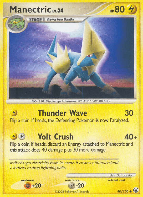 Manectric 2008 Pokemon Majestic Dawn
