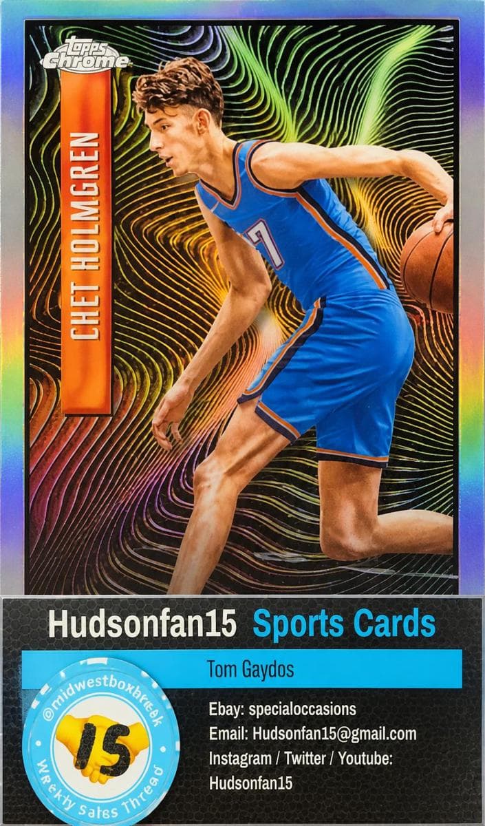 Chet Holmgren 2023 topps Topps Chrome