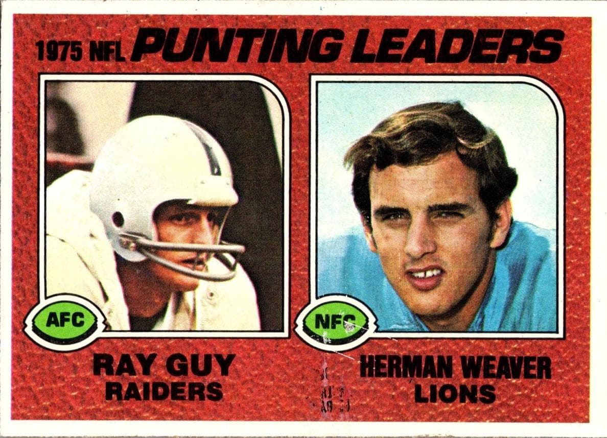 1975 Punting Leaders (Ray Guy / Herman Weaver) #206