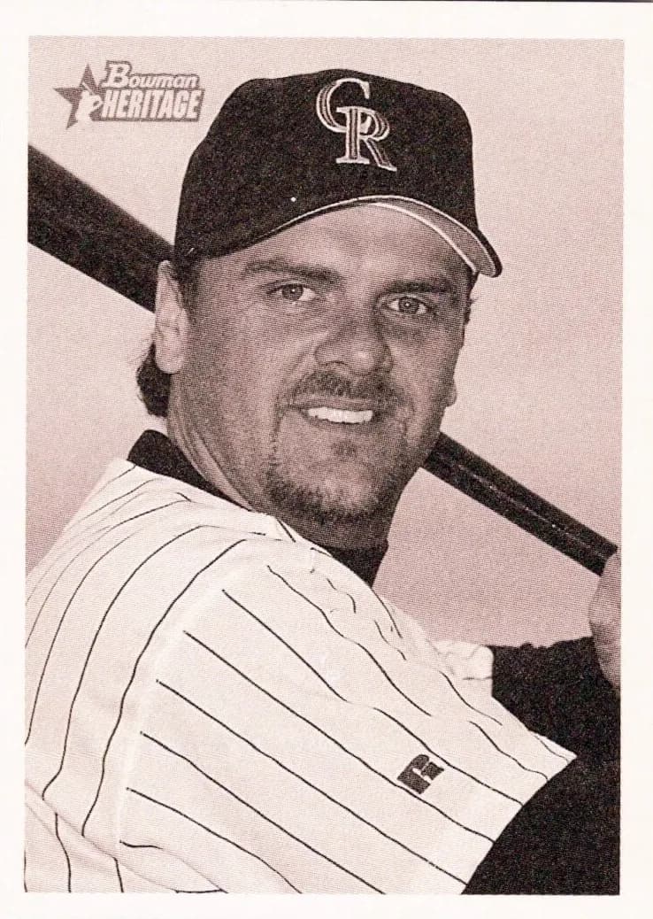 Larry Walker 2001 bowman Bowman Heritage
