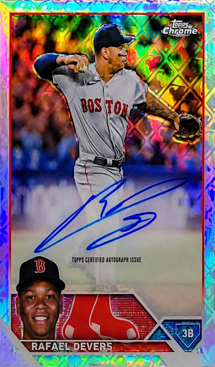 Rafael Devers 2023 topps Topps Chrome Logofractor Edition