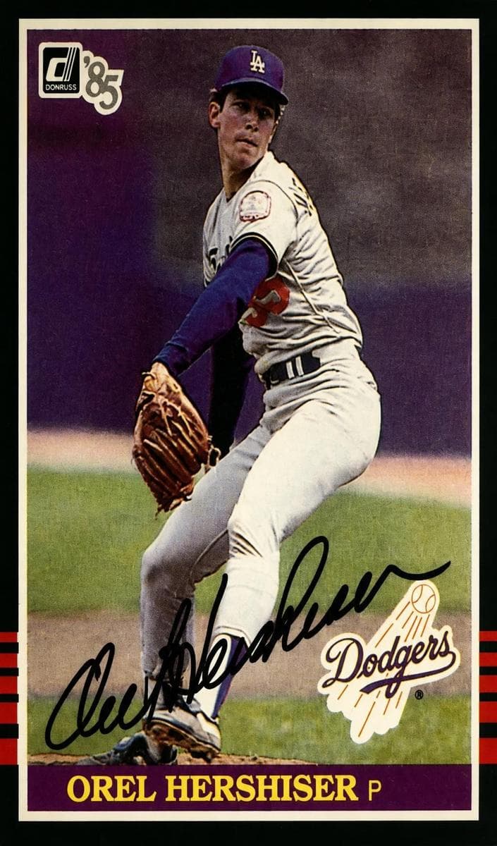 Orel Hershiser 2001 panini Donruss