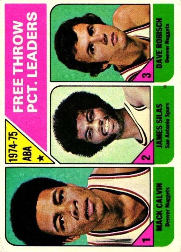 ABA Free Throw Pct. Leaders (Mack Calvin / James Silas / Dave Robisch) #224