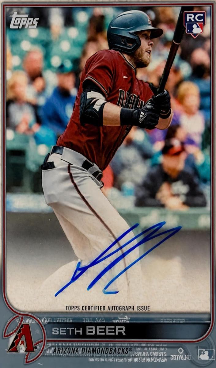 Seth Beer 2022 topps Topps Clearly Authentic