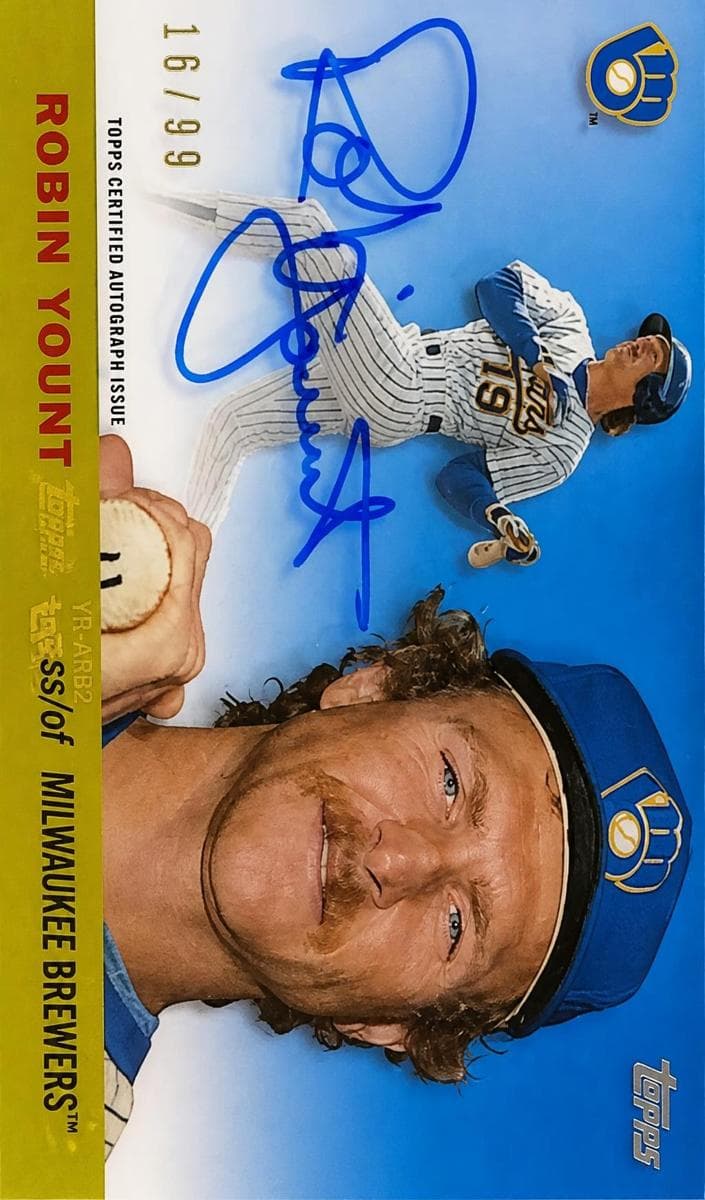 Robin Yount 2022 topps Topps Clearly Authentic