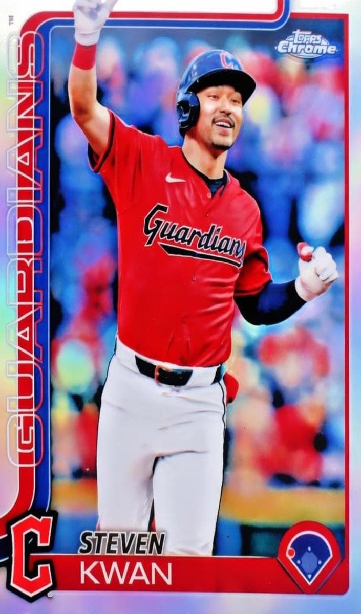 Steven Kwan 2025 topps Topps Chrome Sapphire