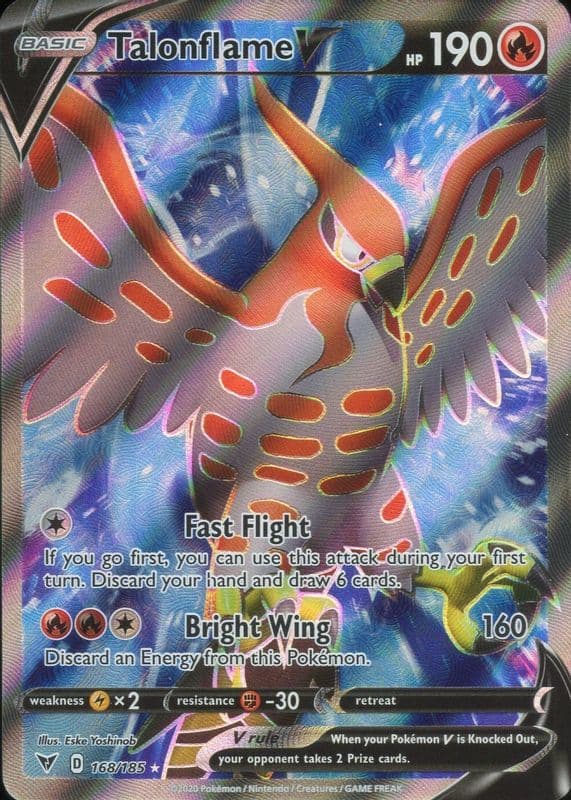 Talonflame V trading card