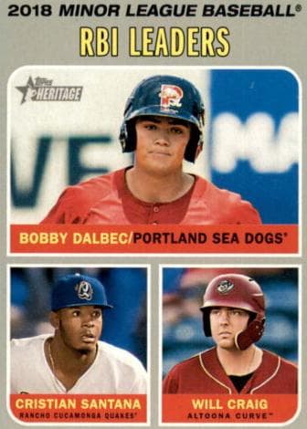 Will Craig / Bobby Dalbec / Cristian Santana 2019 topps