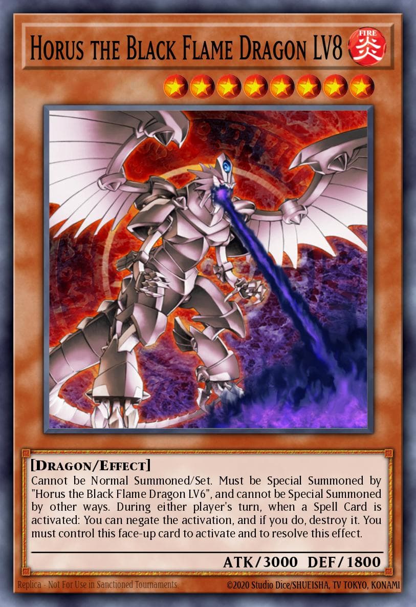 Horus the Black Flame Dragon LV8 #DR3-EN008