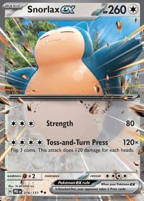 Snorlax EX trading card