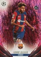 Lamine Yamal 2023 topps Topps Chrome UEFA Club Competitions Aqua Prism Refractor example 1