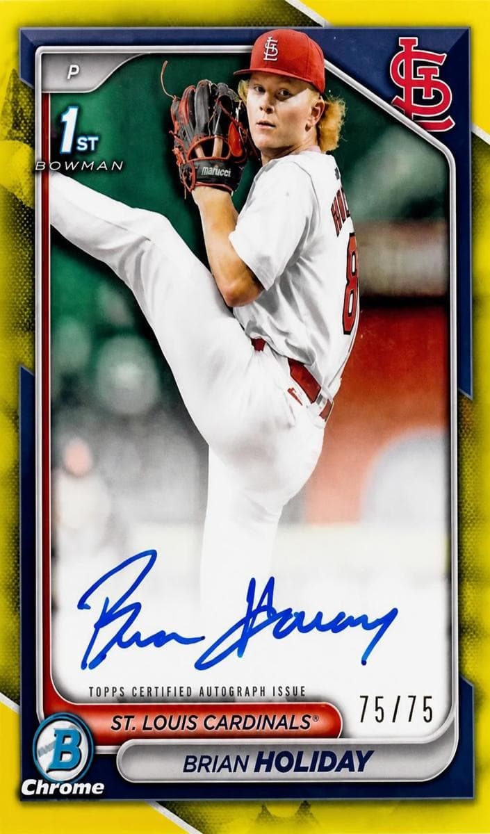 Brian Holiday trading card