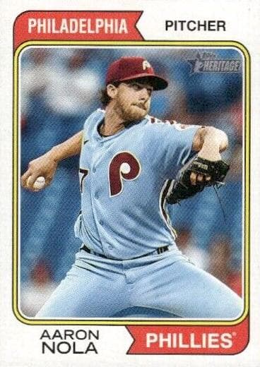 Aaron Nola 2023 topps Topps Heritage