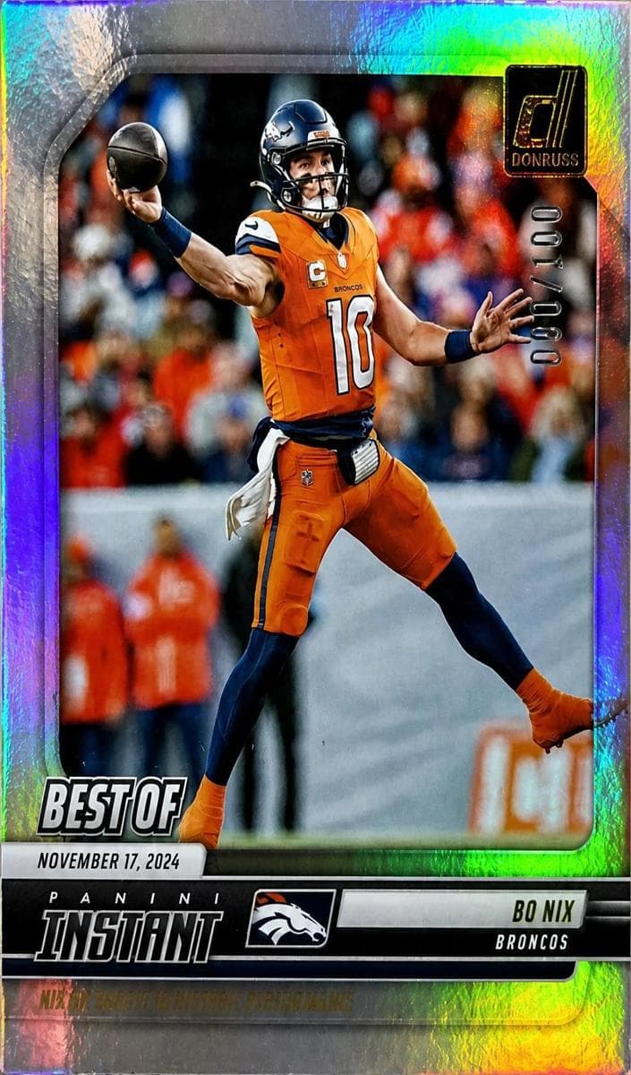 Bo Nix 2025 panini Donruss