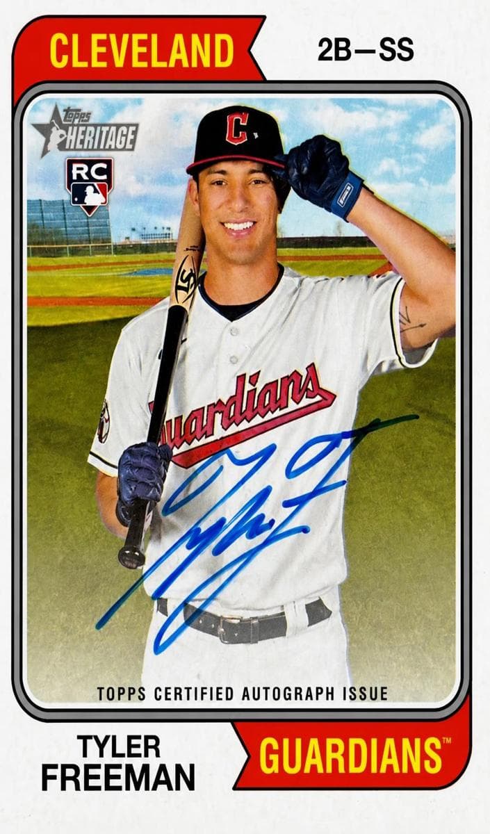 Tyler Freeman 2023 topps Topps Heritage