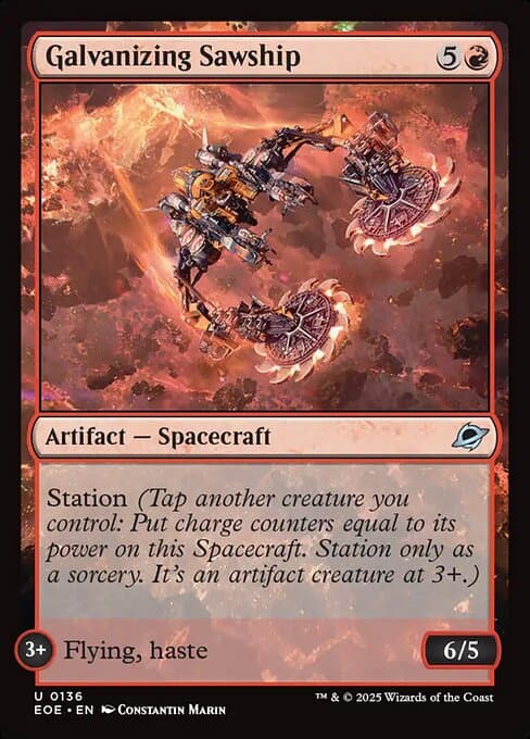Galvanizing Sawship 2025 Magic: The Gathering Edge of Eternities
