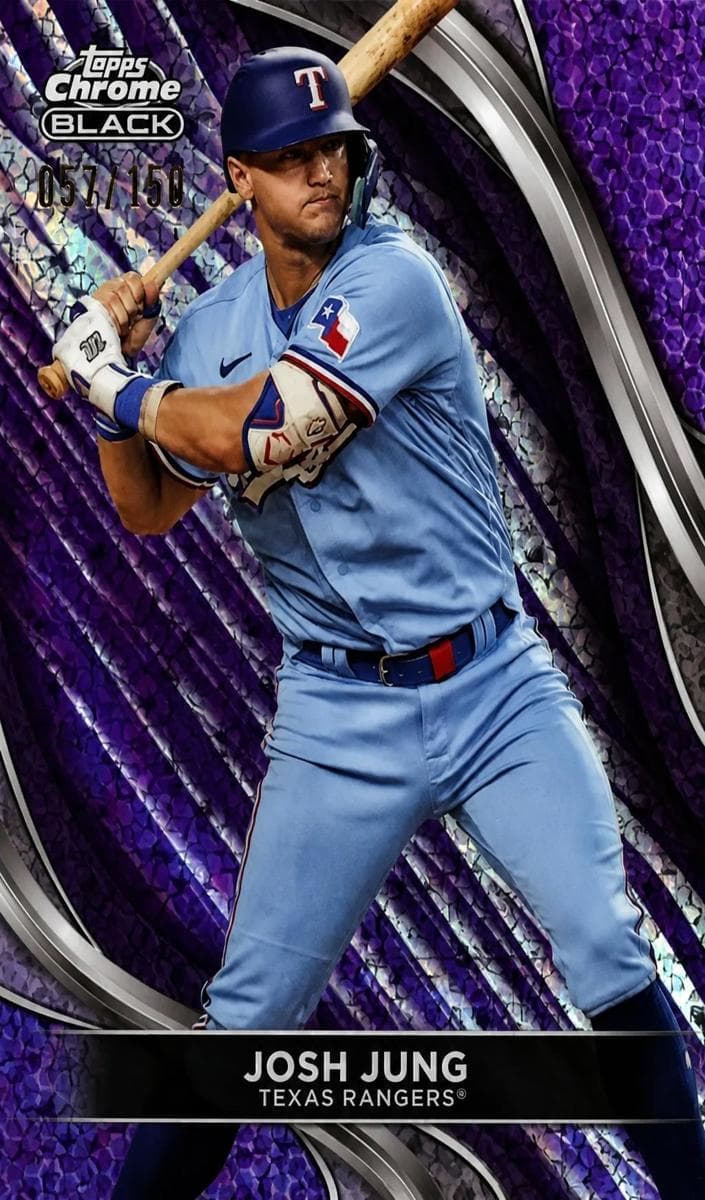 Josh Jung 2024 topps Topps Chrome Black