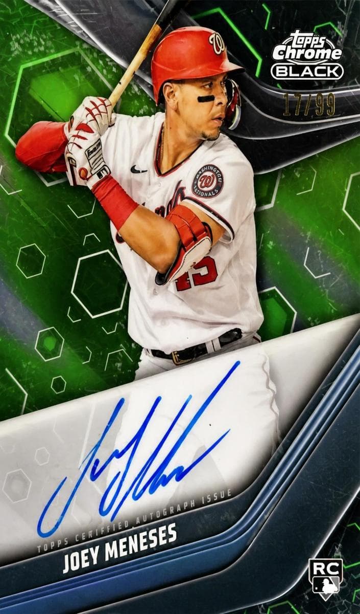 Joey Meneses 2023 topps Topps Chrome Black