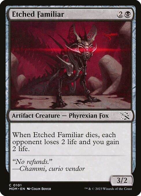 Etched Familiar 2023 Magic: The Gathering March of the Machine