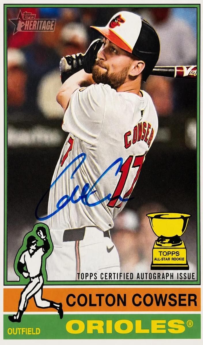 Colton Cowser 2025 topps Topps Heritage