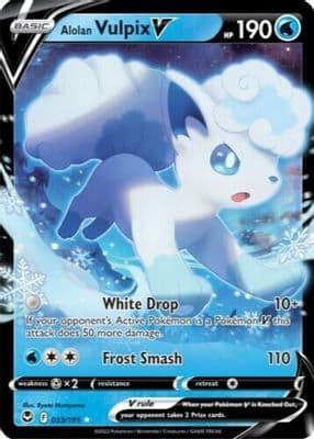 Alolan Vulpix V trading card