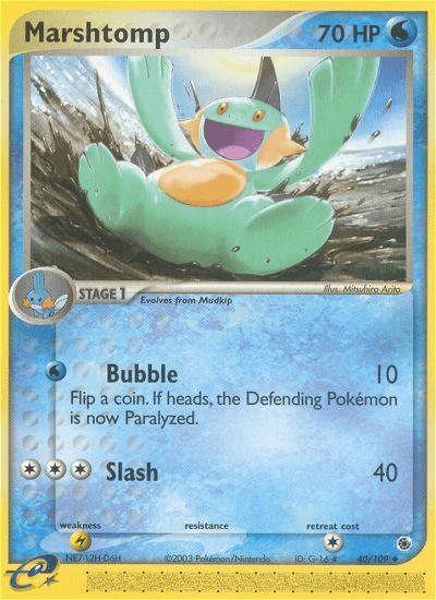 Marshtomp 2013 Pokemon Ruby & Sapphire Reverse Holo