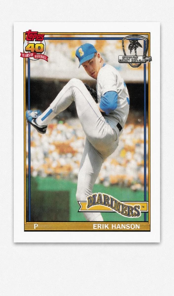 Erik Hanson 1991 topps O-Pee-Chee