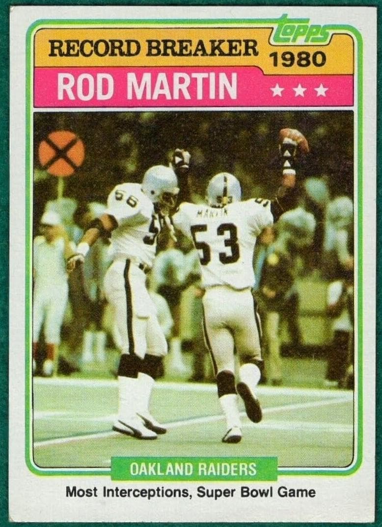 Rod Martin 1981 topps