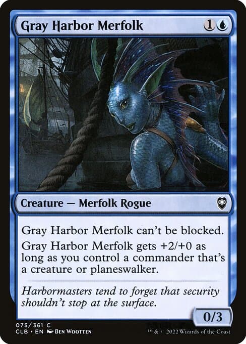Gray Harbor Merfolk 2022 Magic: The Gathering Commander Legends: Battle for Baldur's Gate