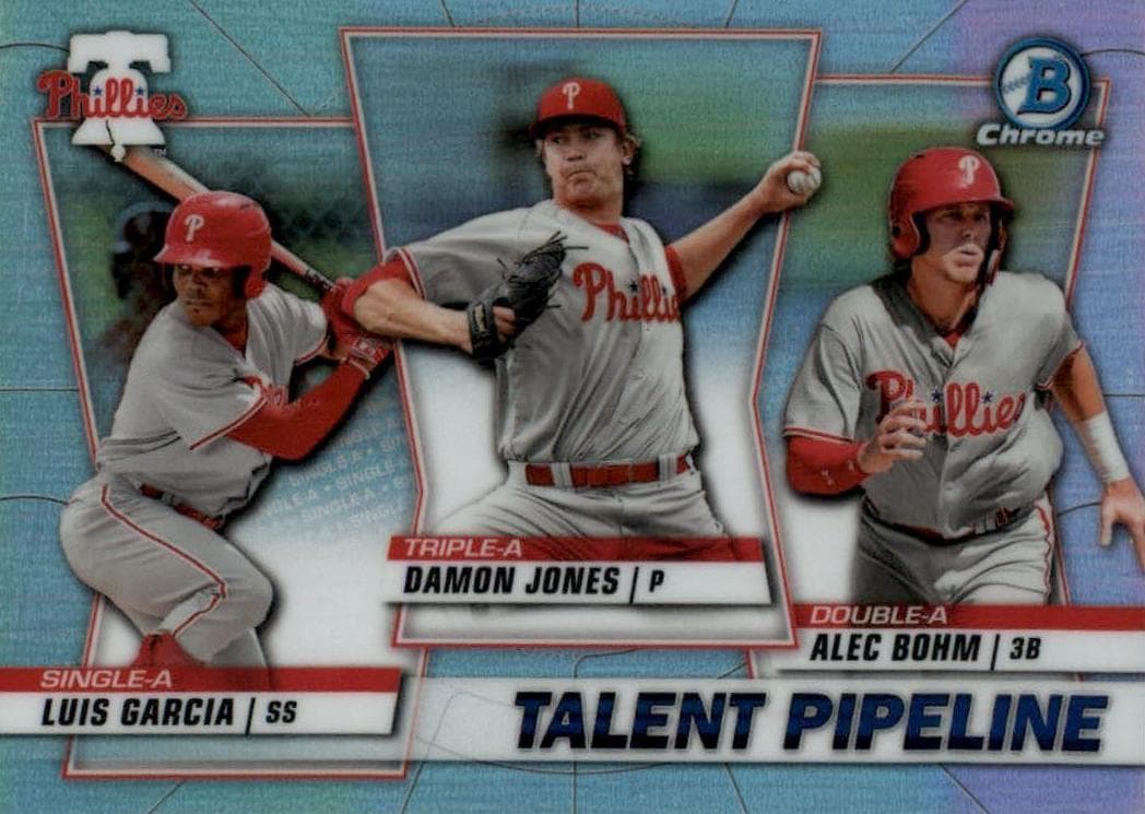 Damon Jones / Alec Bohm / Luis Garcia 2020 bowman Bowman